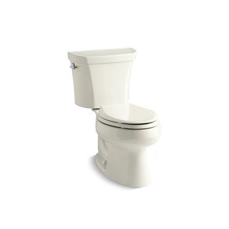 KOHLER Elongated Dual-Flush Toilet, Elongated, Biscuit 3988-96